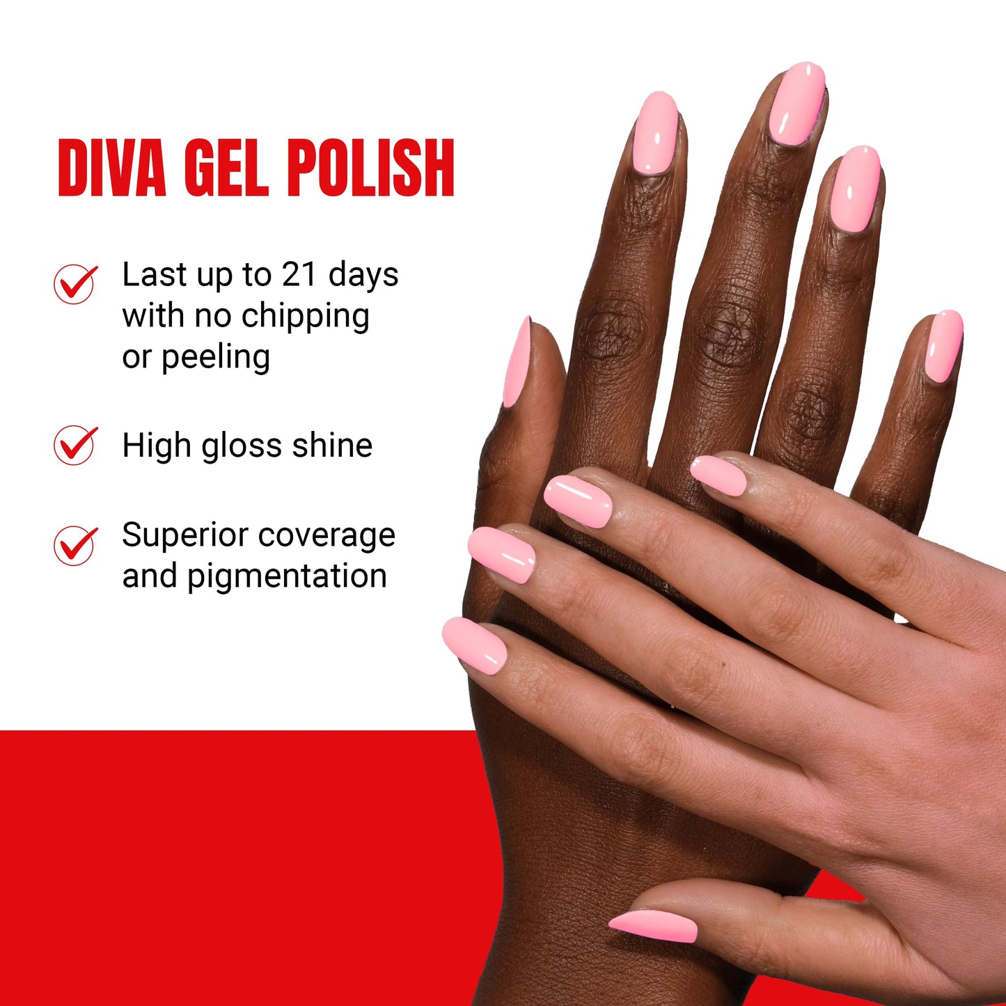 DND Diva Gel Polish Set, Soda Poppin Collection, UV/LED Gel Polish and Air Dry Nail Lacquer, Matching Chip-Free Polish Duo, 134 Bubblegum Bliss, 0.5 Fl Oz
