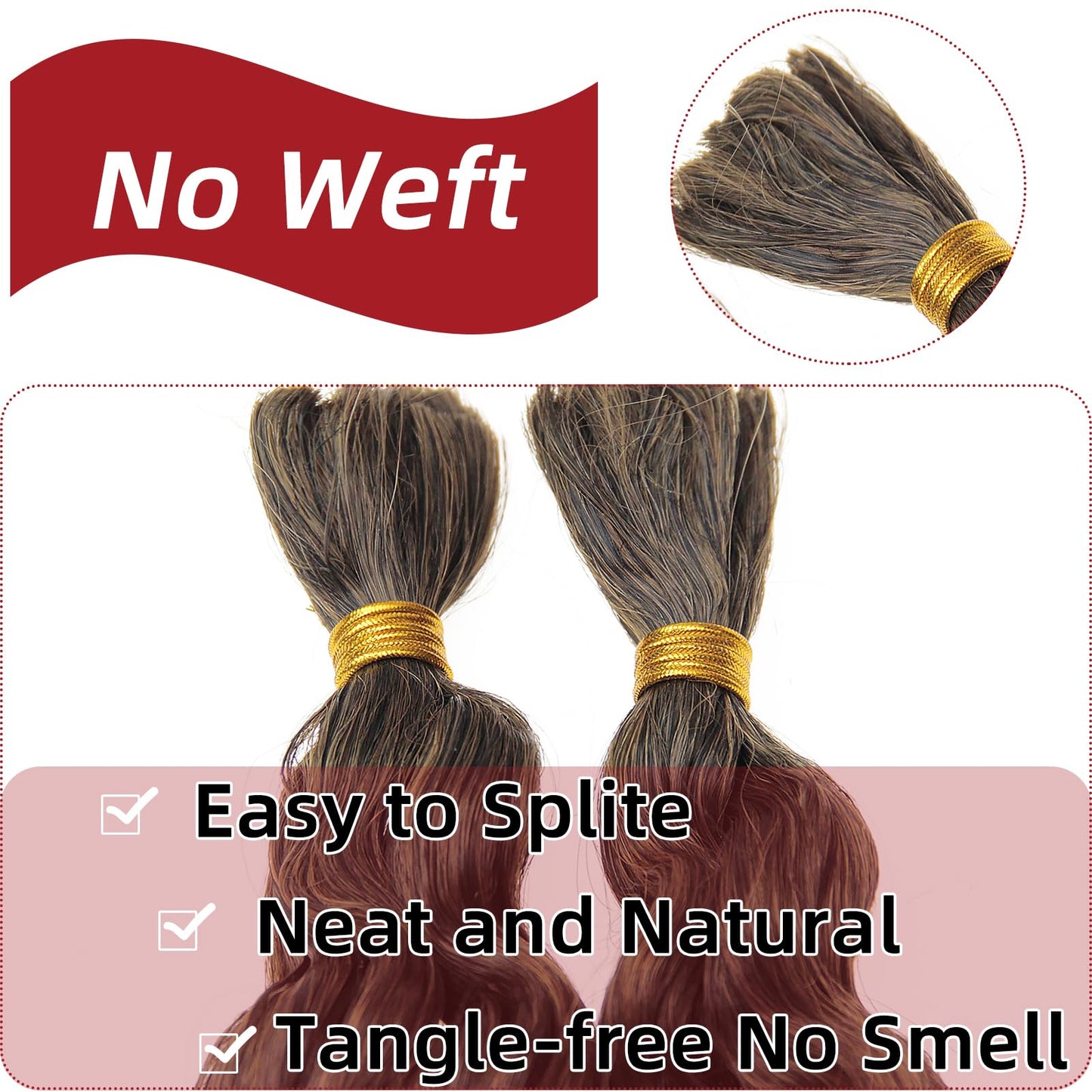 YXCHERISHAIR Boho Hair For Braiding Curly Braiding Hair for Boho Braids Ombre Blonde Deep Wave Bulk Hair Wet and Wavy Bohemian Braiding Hair Extensions No Weft(1B/27, 26inch)