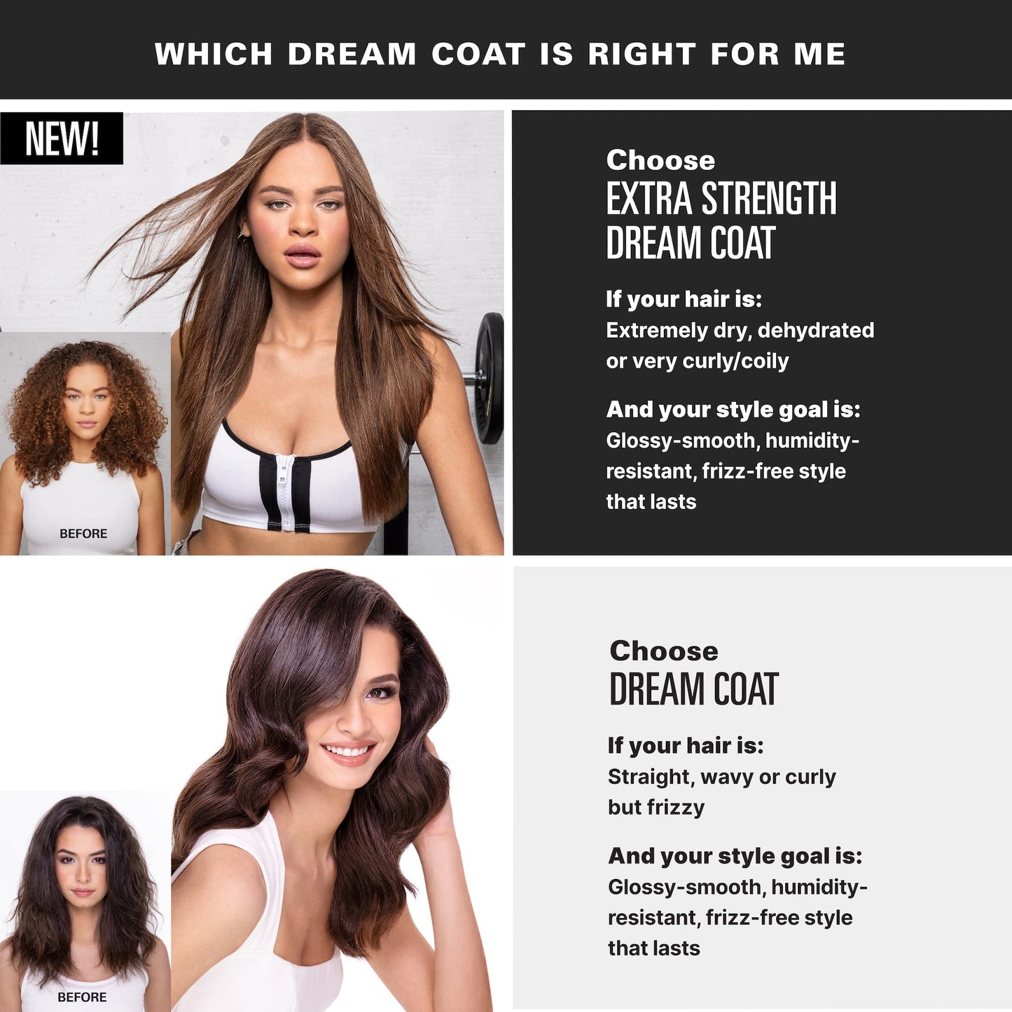 COLOR WOW Extra Strength Dream Coat, Ultra-Moisturizing Anti-Humidity Treatment with Heat Protectant for Glassy, Frizz-Prone Hair