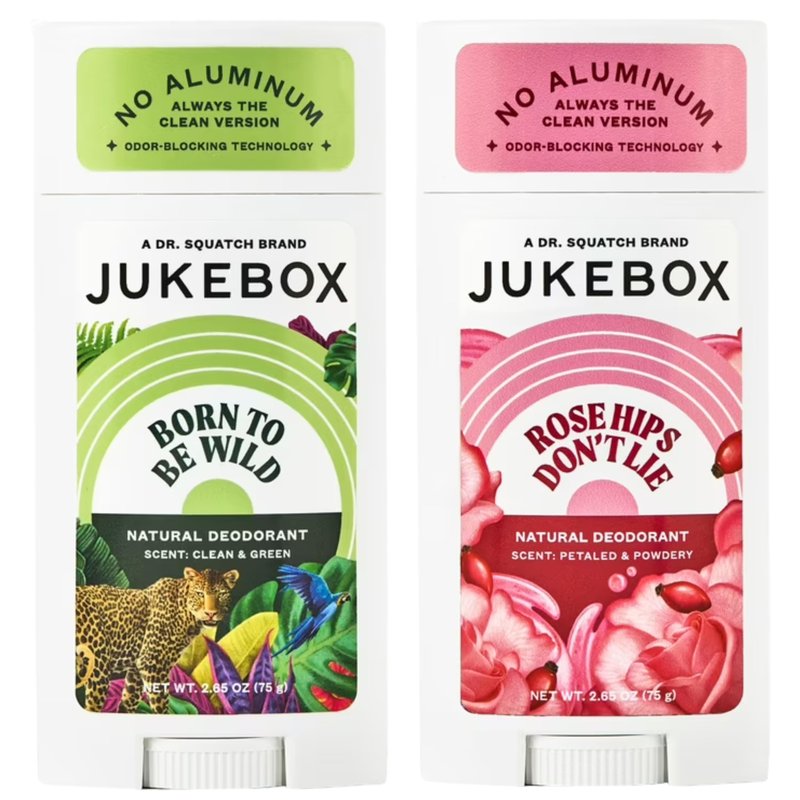 JUKEBOX Natural Deodorant for Women– Lavender Fields Forever & Born to Be Wild Multi Pack-Aluminum-Free, No Baking Soda, No Harsh Chemicals, Odor Blocking Technology- a Dr. Squatch Brand-2.65oz, 2 Pk