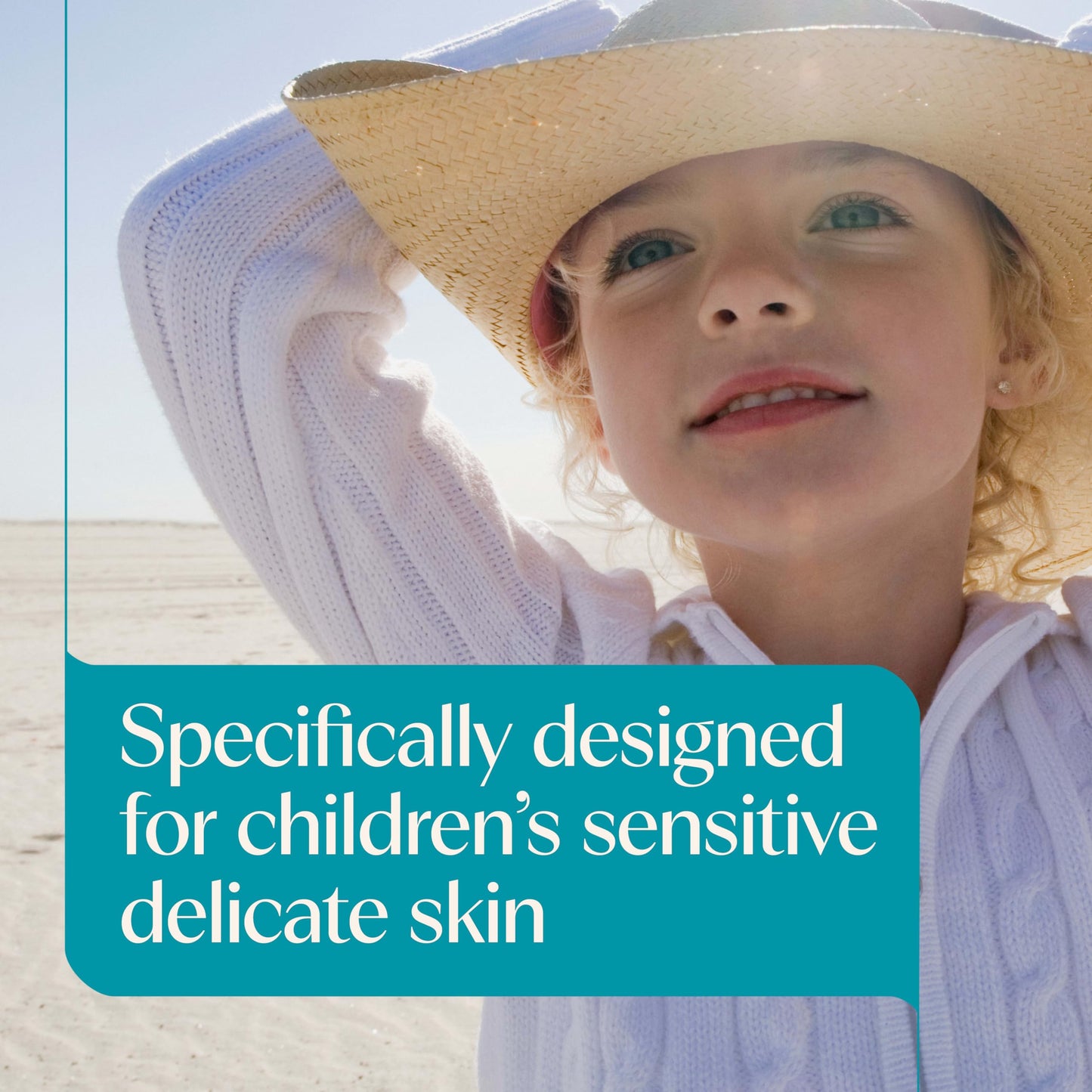 Aveeno Kids Continuous Protection Zinc Oxide Broad Spectrum Sunscreen Lotion for Kids’ Sensitive Skin. SPF 50 Oxybenzone Free Sunscreen, Tear- and Sweat-Free and Water-Resistant, Non-Greasy, 3 Fl Oz