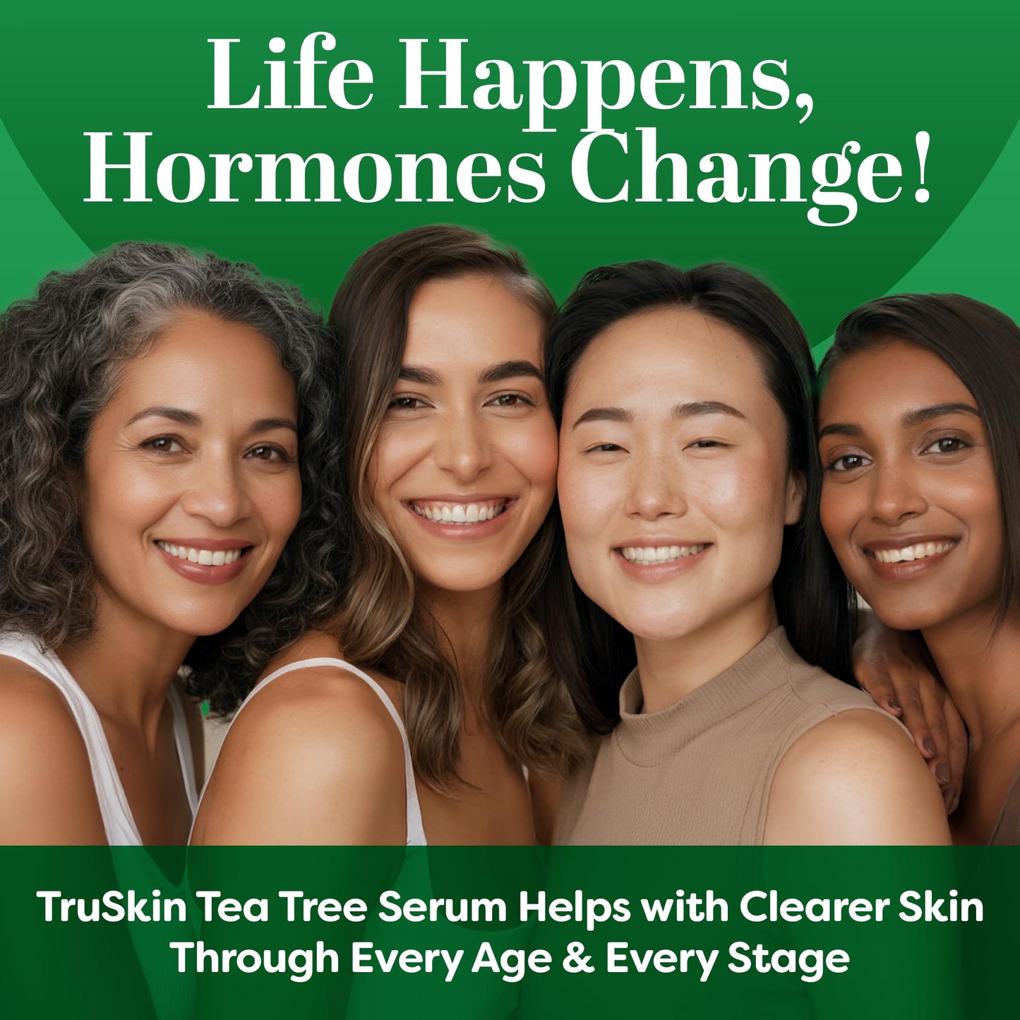 TruSkin Tea Tree Oil Acne Treatment Serum for Face - Salicylic Acid, Niacinamide, Vitamin C & Retinol - Clarifying Super Facial Serum for Acne-Prone Skin & Pores, 2 Oz