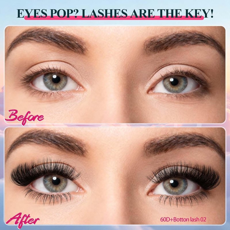 Lash Clusters - 30D/40D/50D/60D Natural Fluffy Eyelash Extensions | D Curl for DIY Home Use