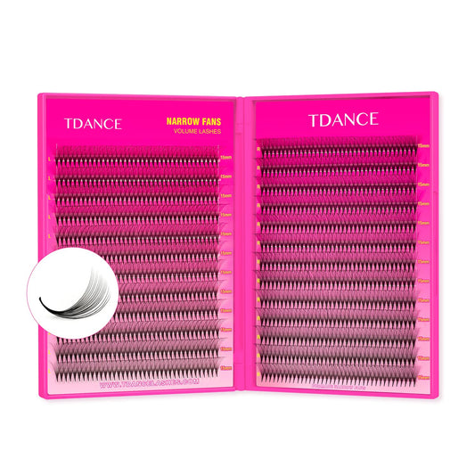 TDANCE Narrow Premade Lash Fans 1000 Fans Pre Made Fans Lash Extensions Darker & Denser Premade Fans Eyelash Extensions Volume Lash Extension(16D-0.05-C-8-15mm)