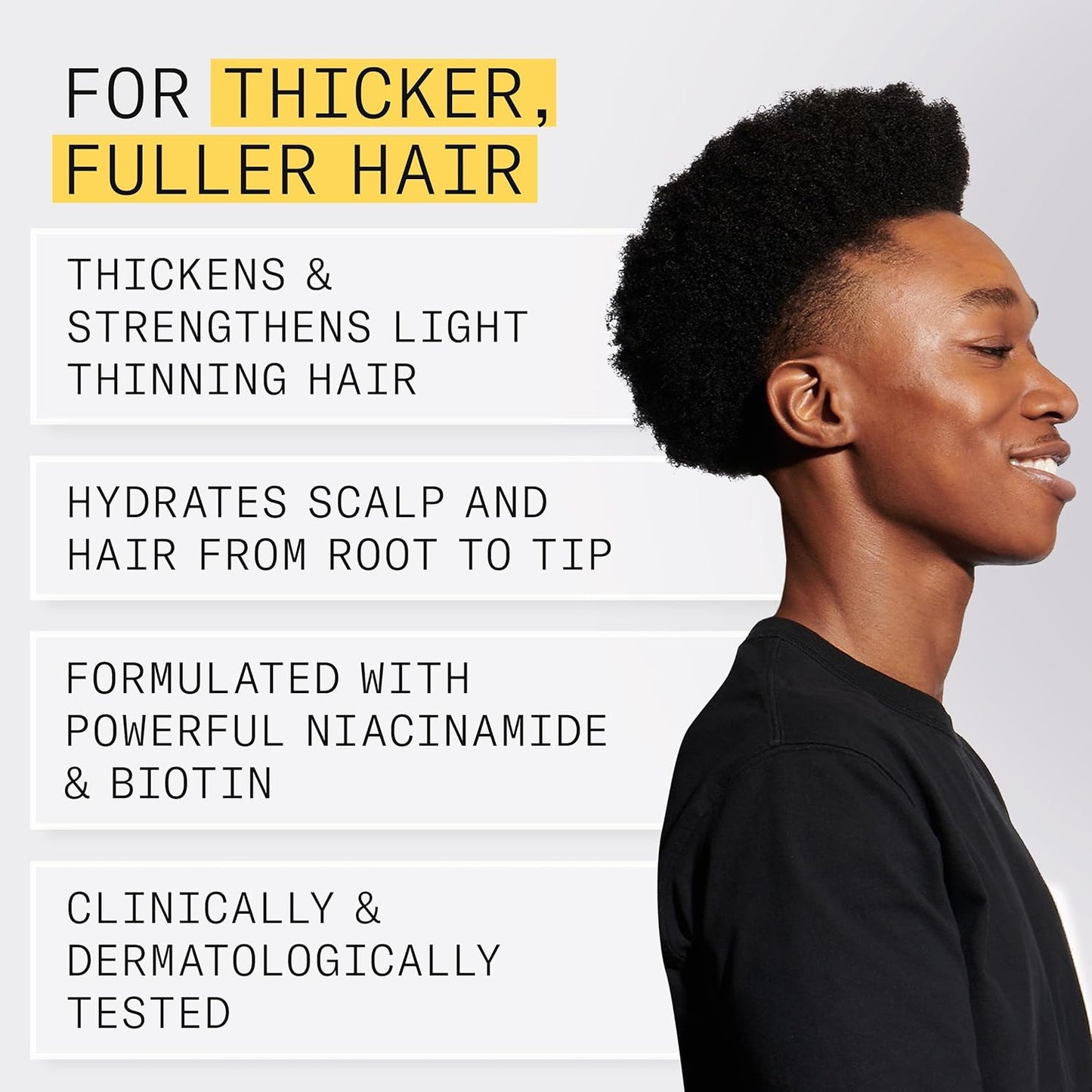 Nioxin Scalp & Hair Thickening Shampoo - Natural Hair Care | Strengthens Against Breakage with Niacinamide & Biotin