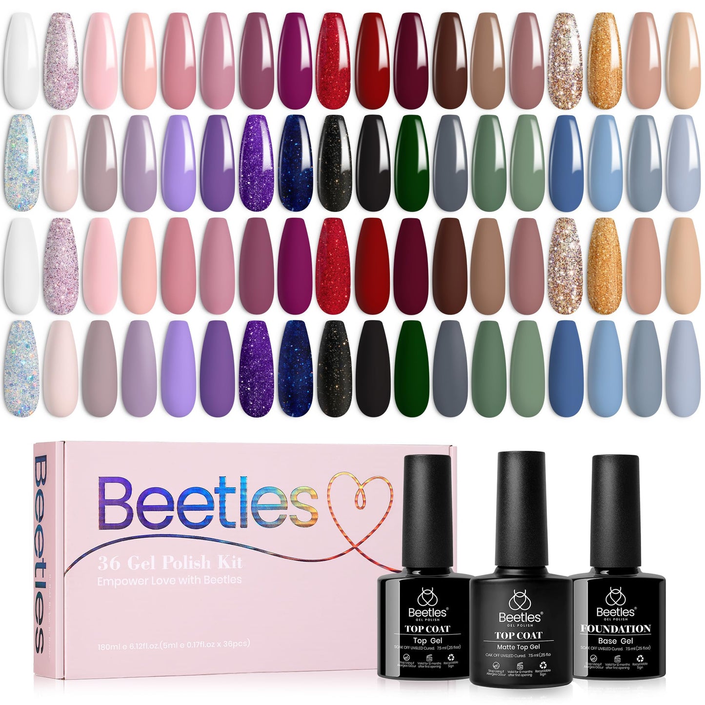 Beetles Gel Nail Polish Set 36 Colors Nail Gel Polish Kit