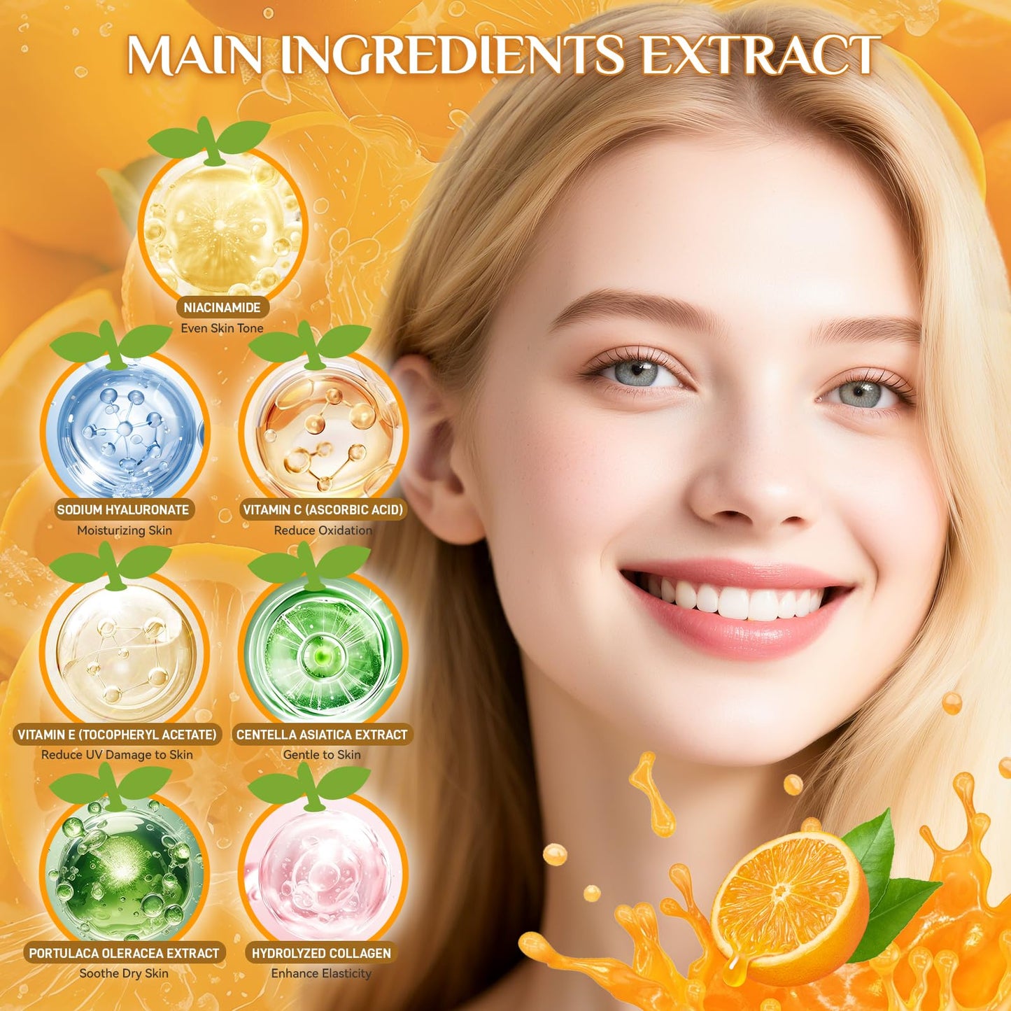 28 Pcs Vitamin C Skin Care Set, Skincare for Girls 10-12, Complete Skincare Routine for Deep Clean, Soft and Hydrated Skin, Ideal Gift for Teen Girls