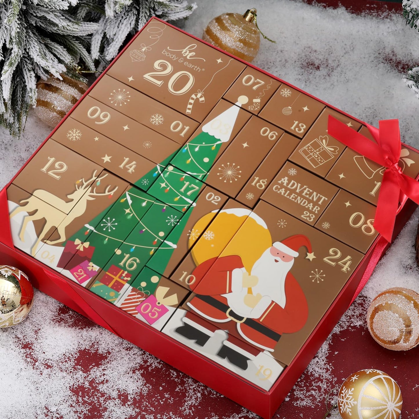 Advent Calendar 2026 BODY & EARTH Holiday Gifts for Women Christmas 24 Days of Beauty Countdow Calendar 24PCS 2026 Skincare Advent Calendar
