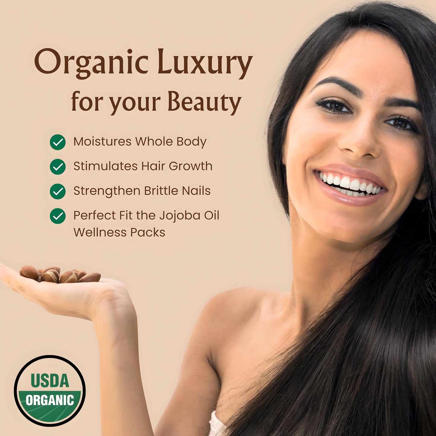 BodyJ4You Jojoba Oil for Face Skin - USDA Organic 100% Pure Cold Pressed - Facial Dermaplane Gua Sha Hair Growth Body Massage DIY - Unrefined Carrier Hexane Free Natural - Bulk Value Size Carrier Wax