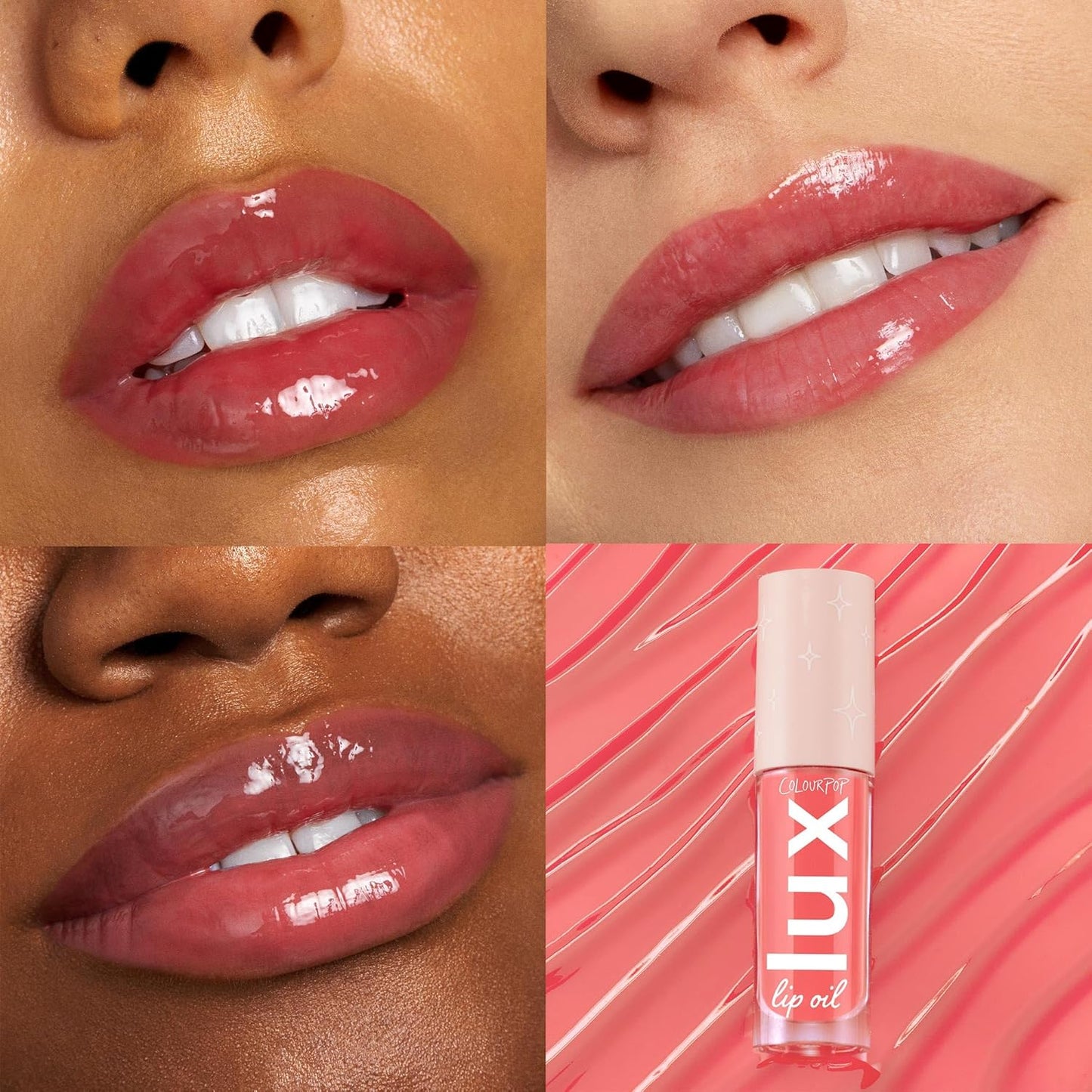 ColourPop Lux Lip Oil - Hydrating Sheer Tinted Lip Oil with Chamomile & Calendula - Bengal Pink (0.16 oz)