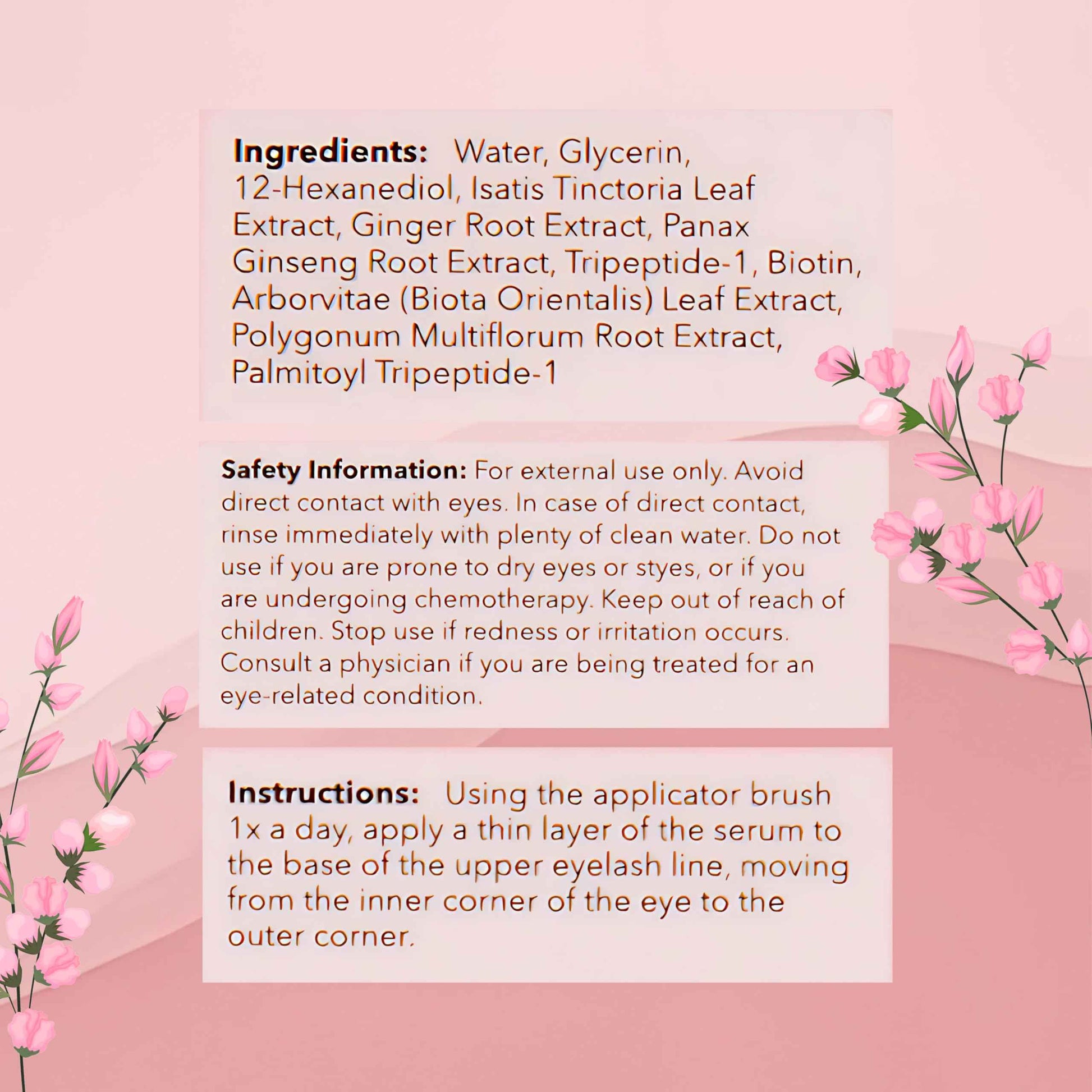 SpringLash - Eyelash Enhancement Serum with BIOTIN - Lash Enhancer For Longer, Fuller Eyelashes - Organic & Vegan Eyelash Enhancer - Cruelty Free - Eyelash & Eyebrow Conditioner [0.10 fl. oz/3ml]