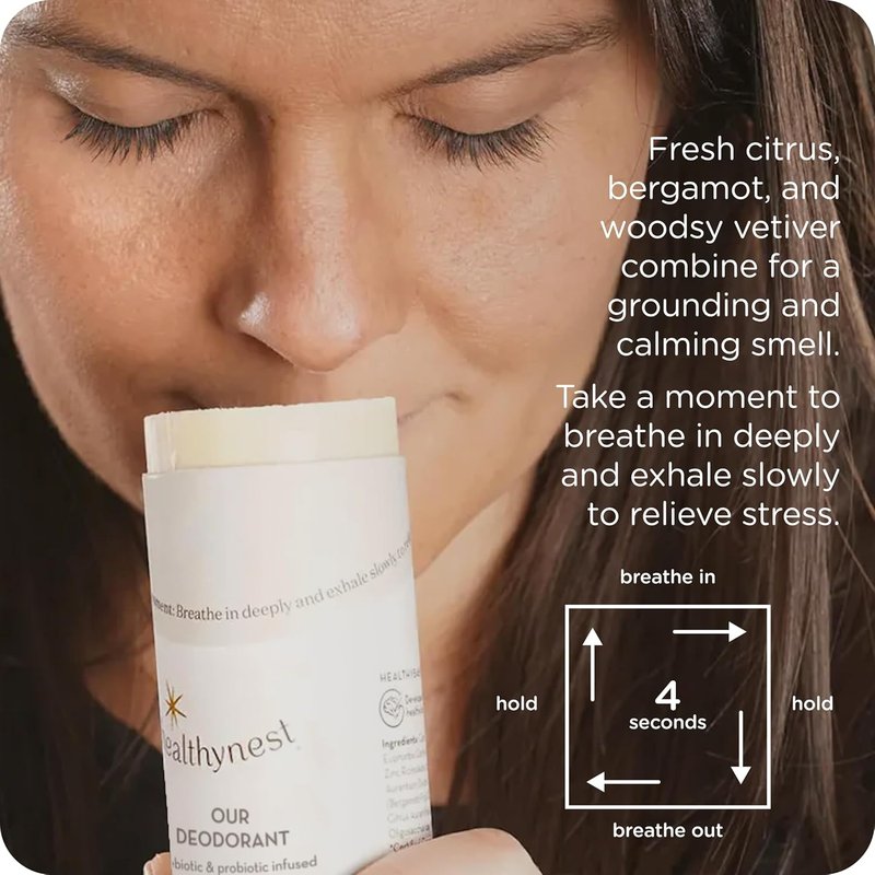 Pregnancy Safe Deodorant - HealthyBaby Pre-and-Probiotic Formula for Sensitive Skin | 3.75 oz