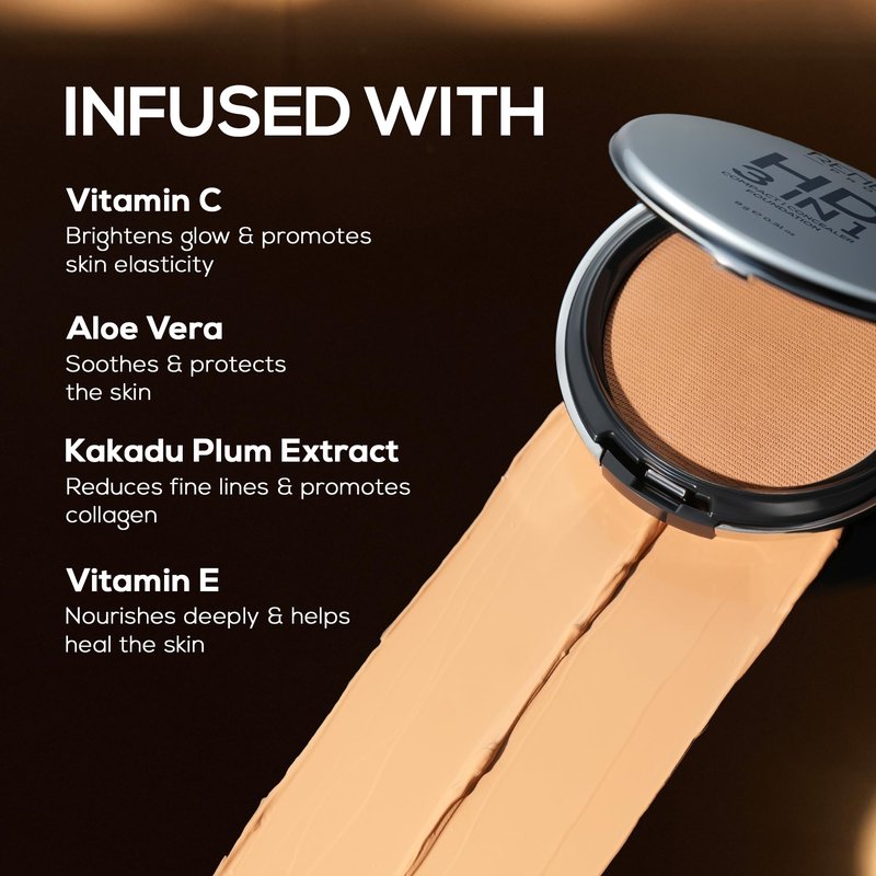 RENEE Pro HD 3-IN-1 Compact - Ivorie, Compact Powder, Concealer & Foundation, SPF 20, Matte Finish, High Coverage, Ultralight & Silky Smooth Finish For All Skin With Vitamin E, C & Aloe Vera (Beige)