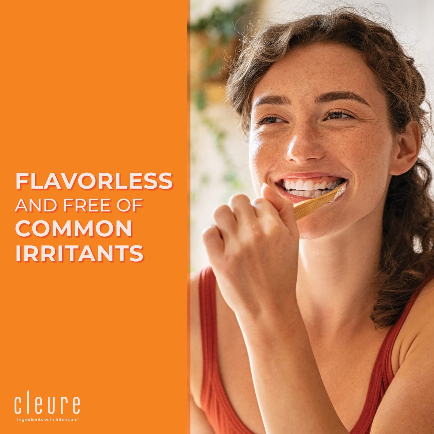 Cleure Original Fluoride Free Toothpaste – Flavor Free, SLS Free, Mint Free for Adults with Sensitive Mouth (4 oz Tube)
