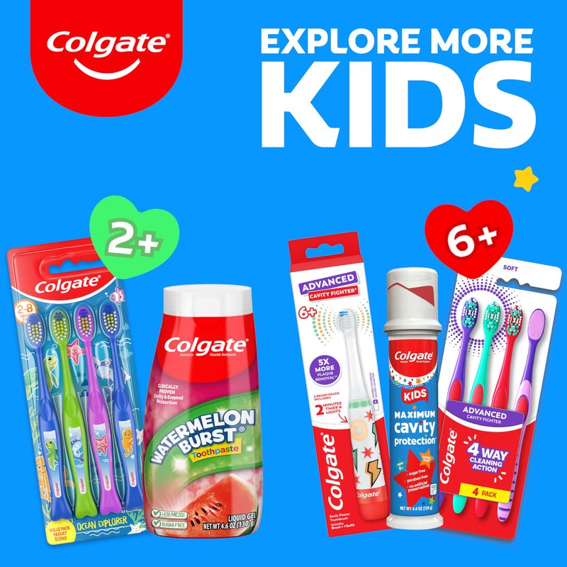 Colgate Kids Unicorn Toothpaste Pump with Fluoride for Cavity Protection, Ages 6+, ADA Accepted, Bubble Fruit, 4.4 Ounce, 6 Pack