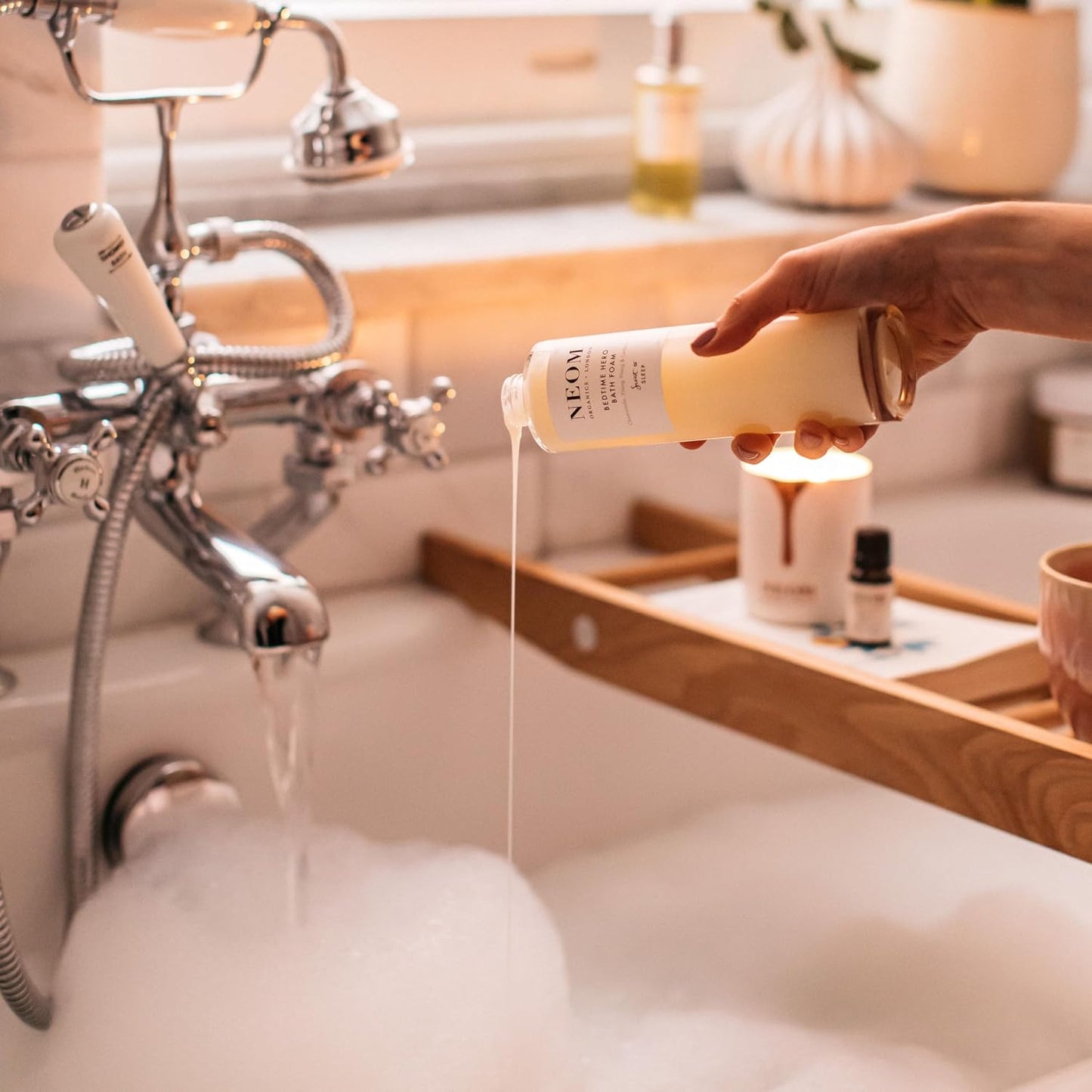 Perfect Night's Sleep Bath Foam - Lavender & Jasmine | 100% Natural Fragrance, Soothing Aloe & Almond Oil | 200ml
