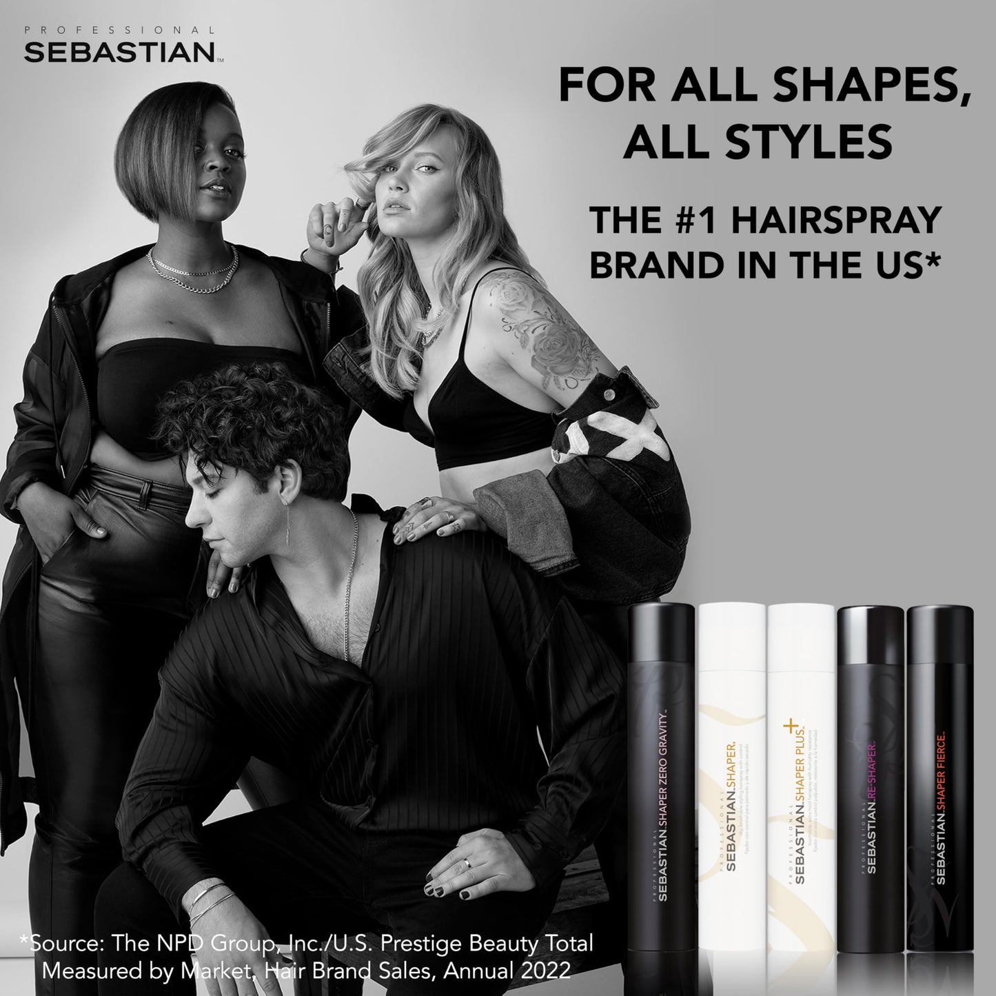 Sebastian Professional Shaper Fierce Mini Hairspray | Strong, Ultra-Firm, All Day Hold | Travel Size, 1.5 oz