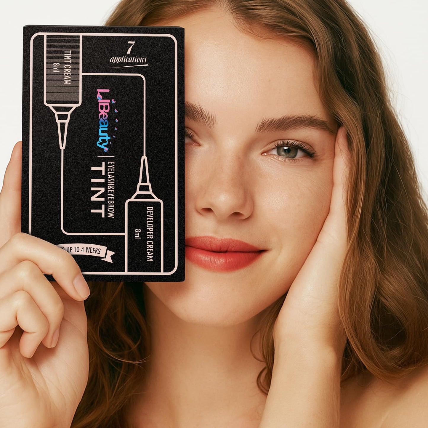 Libeauty Eyelash & Eyebrow Color Kit - Professional Black Lash Color with Detailed Step-by-Step Instructions - DIY Salon Results at Home, Includes Full Tools, 8ml