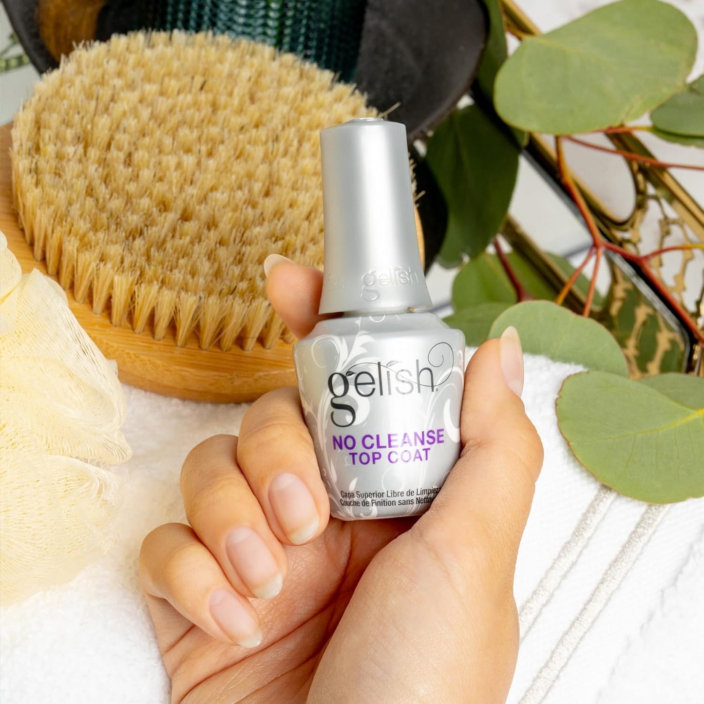 Gelish No-Cleanse Top Coat | 15ml High-Gloss Gel Nail Polish Sealer - Long-Lasting & UV/LED Compatible