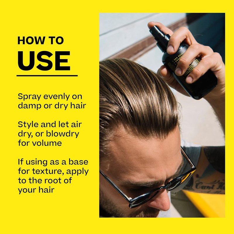 Byrd Sea Salt Surfspray - Texturizing & Volumizing Spray for Men | Salty Coconut Scent, 8 Fl Oz (Pack of 2)