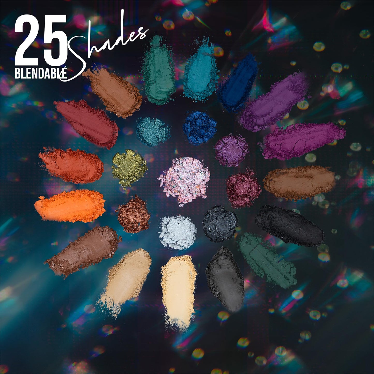 Profusion Cosmetics Metachrome 25 Color Eyeshadow Palette, Hyper-Pigmented Matte, Chrome & Prismatic Shades, Blendable Long-Wearing Eye Shadow Makeup Palette for Creative Eye Looks