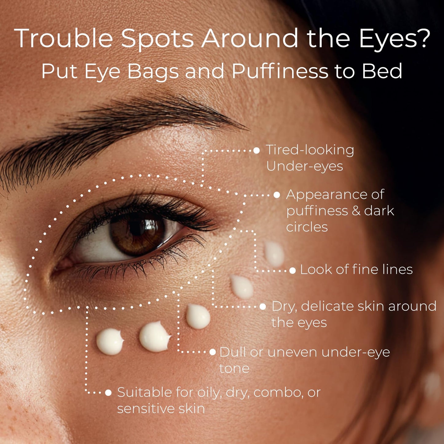Tree To Tub Retinol Under Eye Cream for Dark Circles, Puffiness, Wrinkles, Bags Under Eyes - Sensitive Skin Night Eye Moisturizer for Women & Men w/Hyaluronic Acid, Organic Green Tea, Natural Ginseng