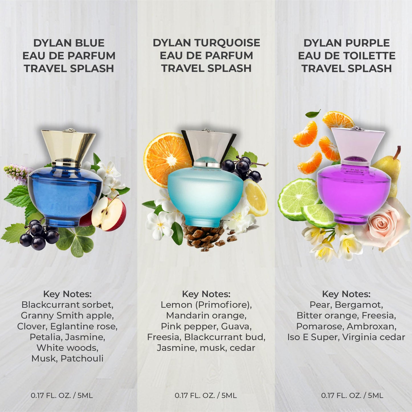 Versace Dylan Perfume for Women Mini Perfume Gift Set - Trio Splashes