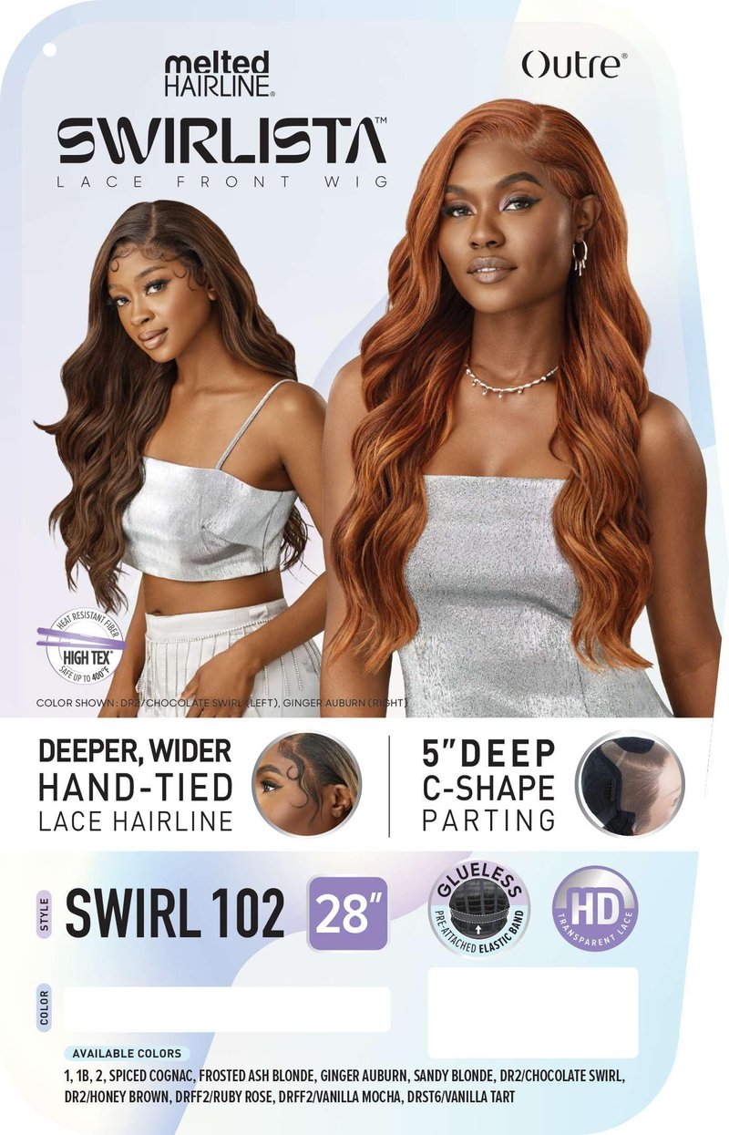 Outre Lace Front Wig - Melted Hairline - Swirlista - Swirl 102 (GINGER AUBURN)