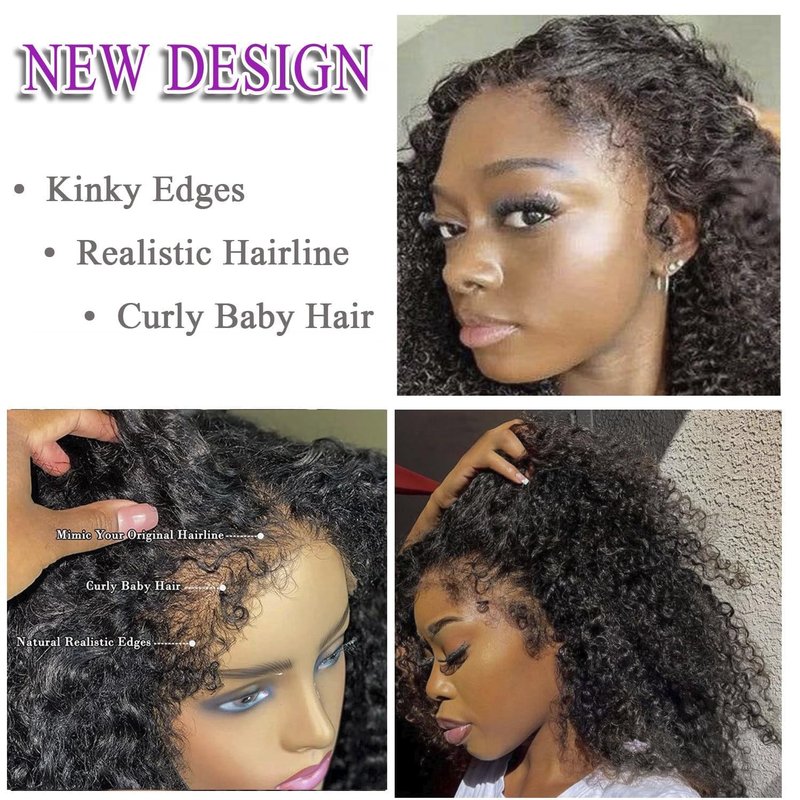 Uioxvn Glueless Wigs Human Hair Pre Plucked Pre CutLace Front Wigs for Black Women 180 Density WaterWave Bob wig Human Hair Curly wig (12 lnch)