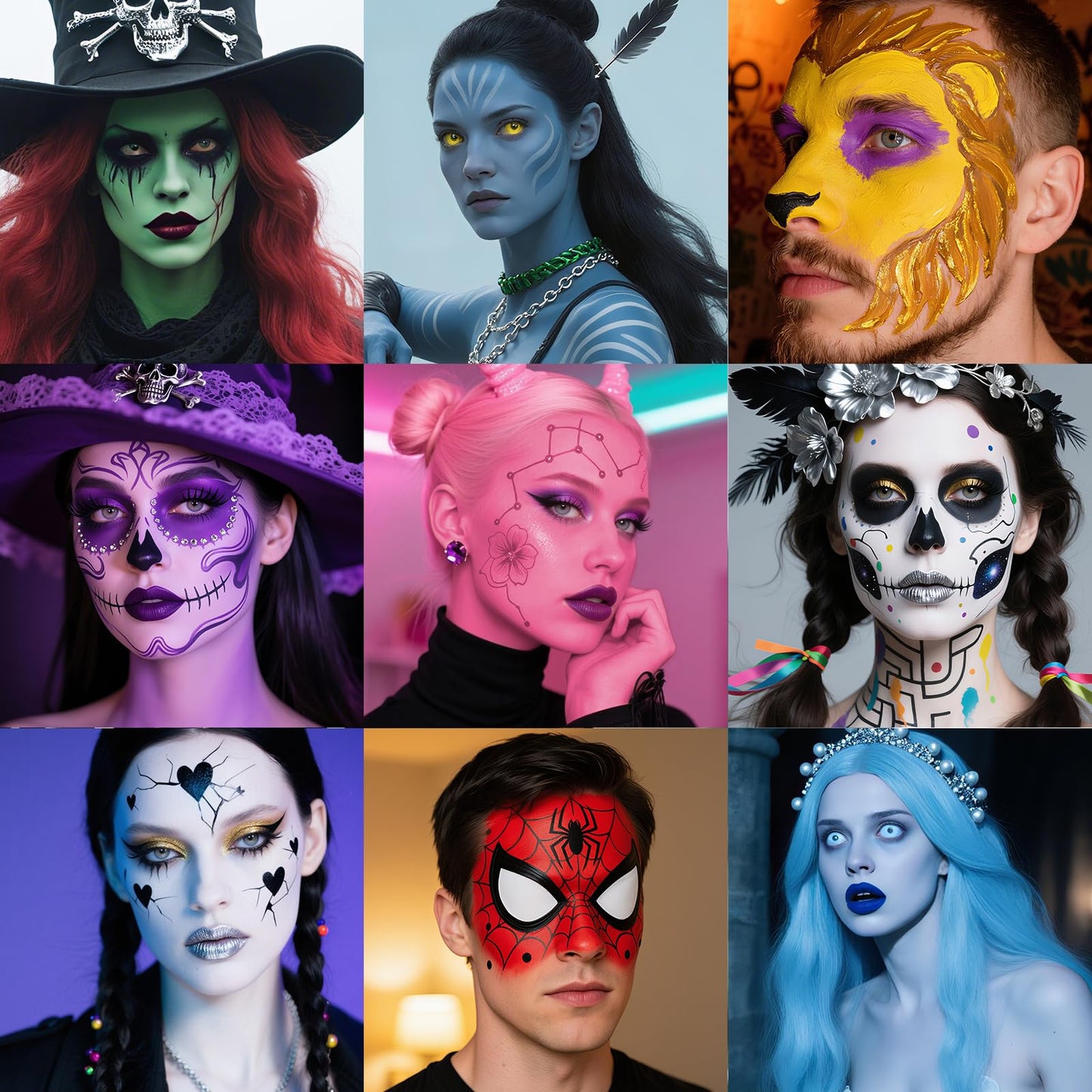 PASNOWFU 14 Colors Face Body Painting Kit, Water Based Face Paint