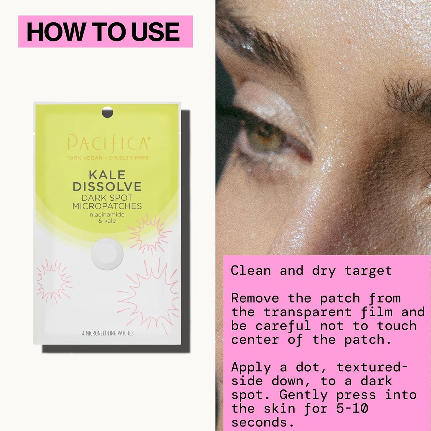Pacifica Dark Spot Dissolving Micropatches - Niacinamide Microneedling Dots for Post-Acne Marks | 12-Pack Brightening Treatment