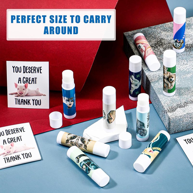 Nurse Appreciation Gifts - 40 Sets Inspirational Lip Balm & Note Cards | Organza Bag for Nurse Week