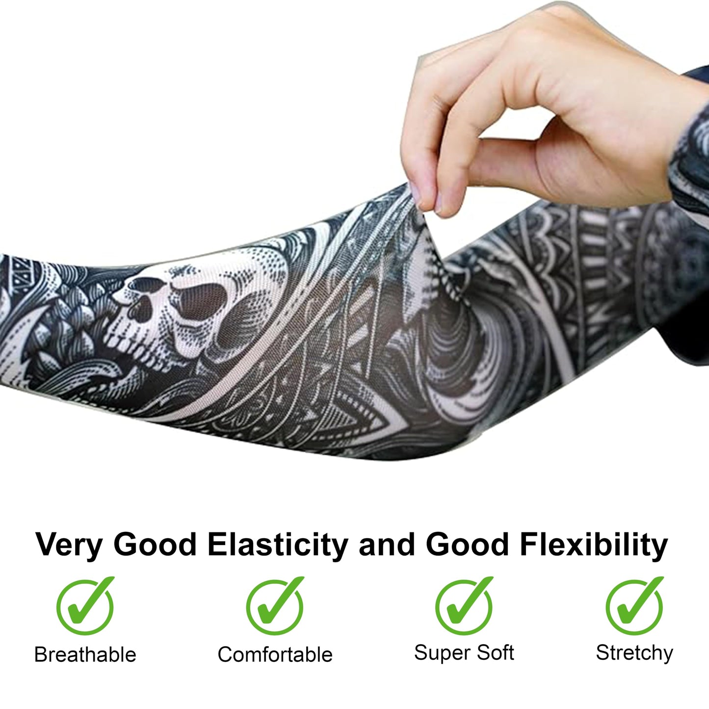 Kids full arm temporary tattoos sleeves | 3 PCS fake tattoo for Rockstar Viking Pirate Hawaiian Samoan Tribal Fancy Dress | for Boys & Girls 5 year to teens | Halloween Party
