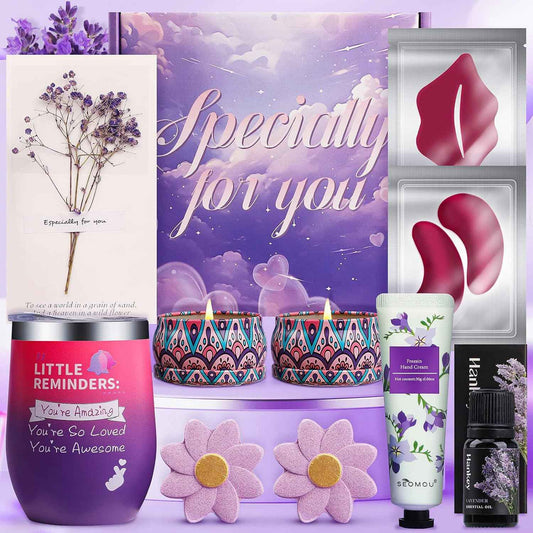 TOPPTIK Birthday Gifts Basket for Women, Relaxtion Spa Set, Self Care Kit for Women, Gifts Boxes for Her, Mother, Wife, Friend, Sister, Girlfriend