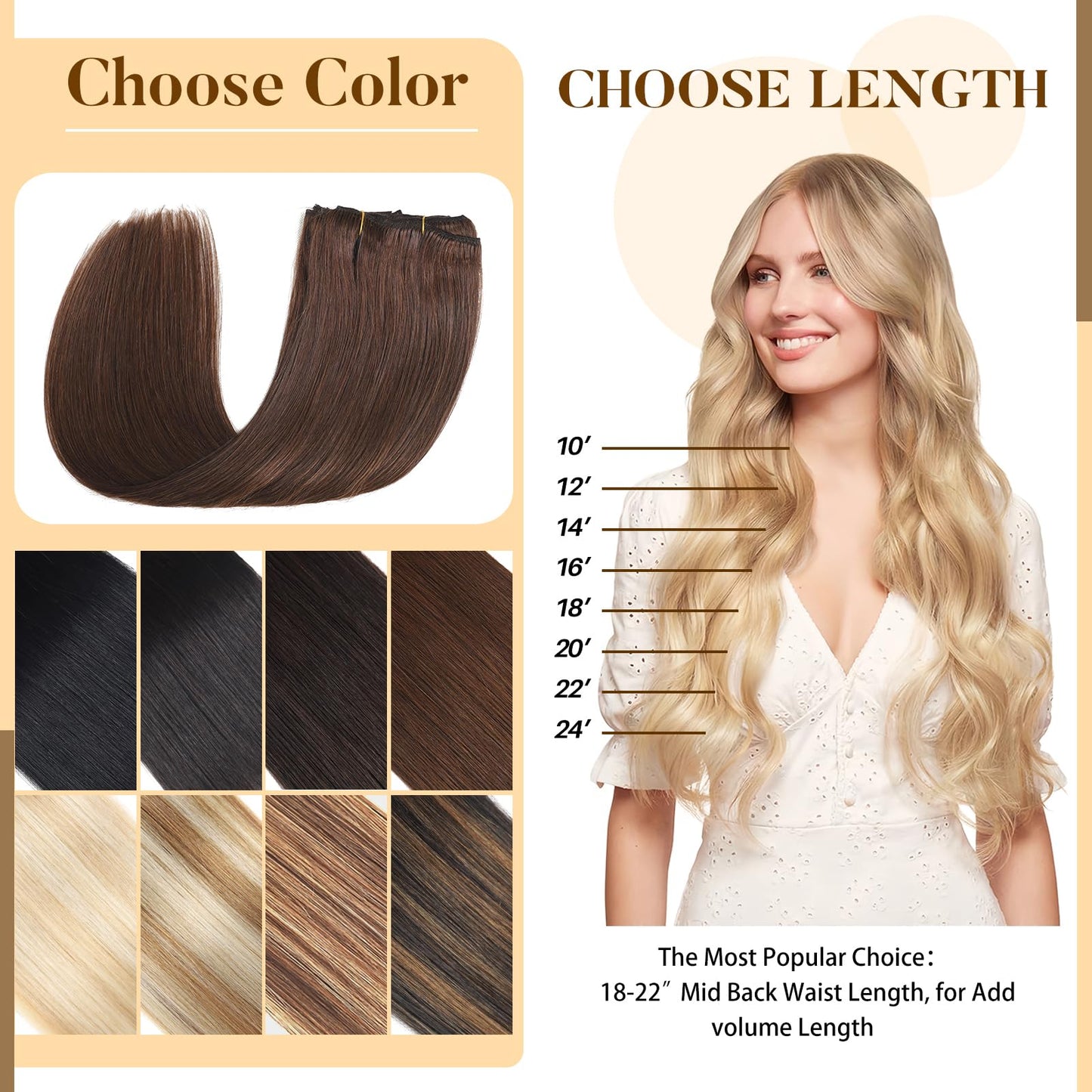 Clip in Hair Extensions Real Human Hair, 14 inch 80g, Balayage Invisible Remy Human hair Clip in Extensions for Women Seamless Straight 8Pcs Double Weft Chocolate Brown