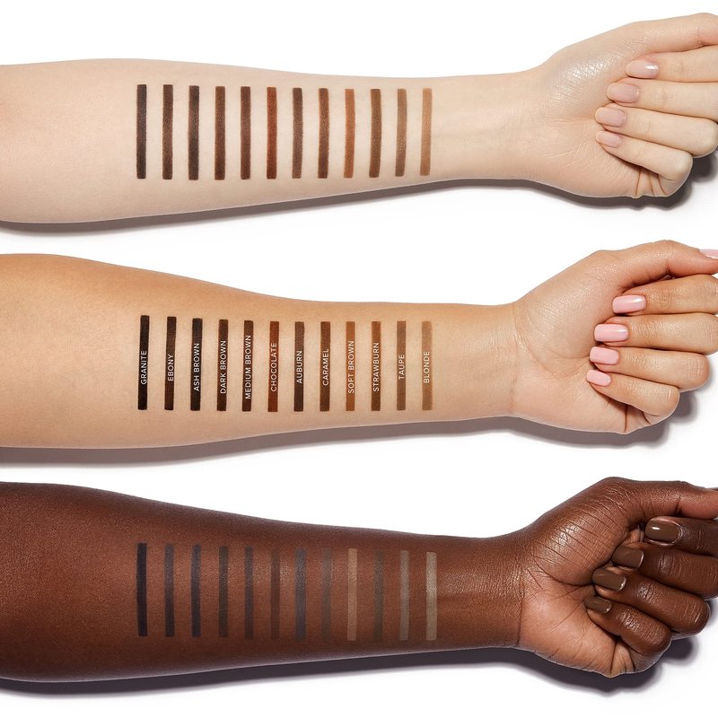 Anastasia Beverly Hills Brow Definer - 3-in-1 Triangular-Tipped Retractable Eyebrow Pencil with Spoolie - Multi-Functional Definer to Fill, Detail & Blend Brows - Dark Brown