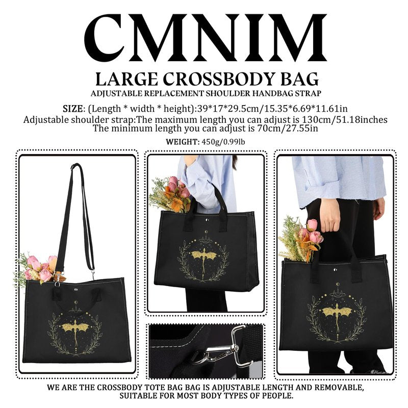 CMNIM Dragon Book Merch Book Lover Large Tote Bag Fantasy Book Series Gift Rider Gifts for Fans