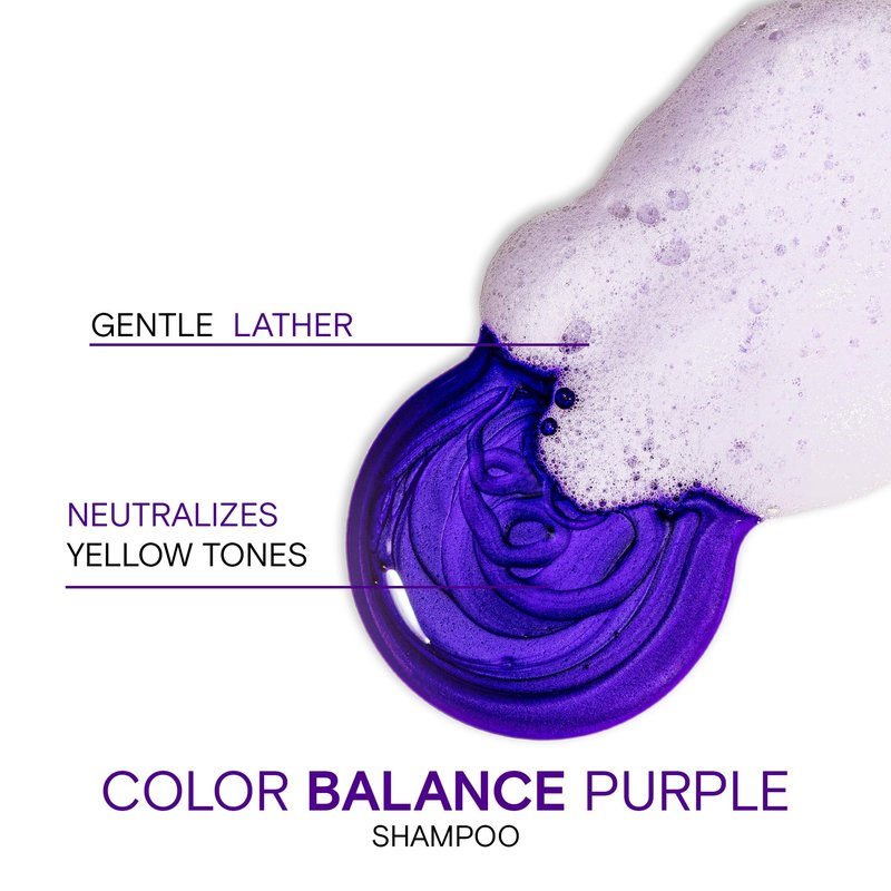 Joico Color Balance Purple Shampoo | For Cool Blonde, Gray Hair | Eliminate Brassy Yellow Tones | Boost Color Vibrancy & Shine | UV Protection | With Rosehip Oil & Green Tea Extract | 10.1 Fl Oz