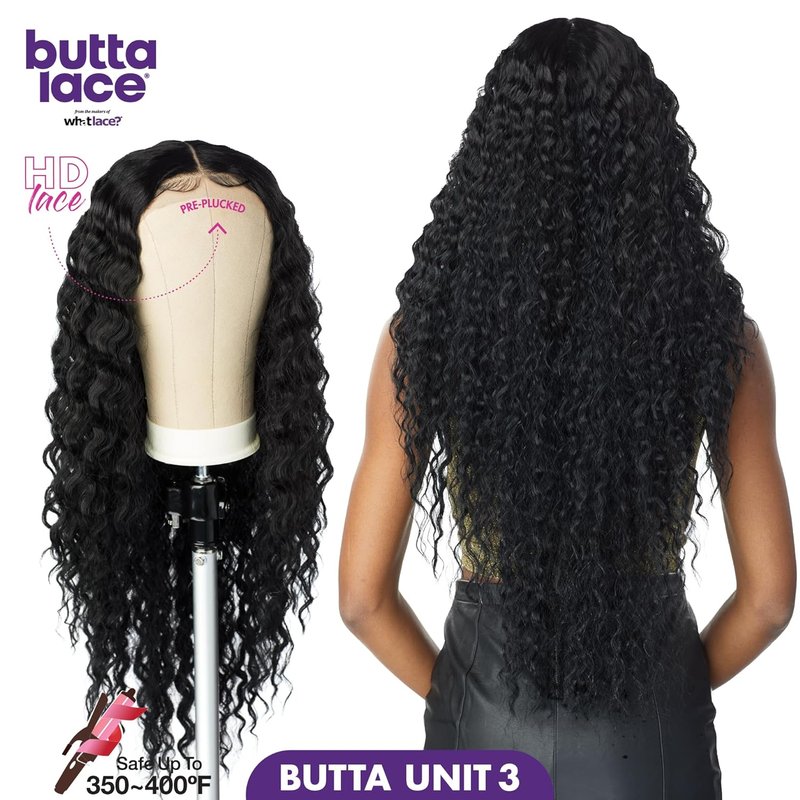 Sensationnel Butta Lace Wigs - Extra Wide 5-Inch Deep Parting Synthetic Lacefront | Light Blonde 613
