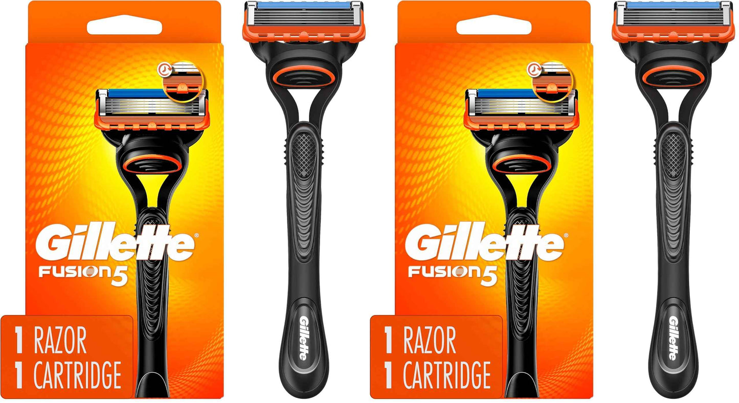 Gillette Fusion5 Men’s Razor Handle + 1 Blade Refill (Pack of 2)