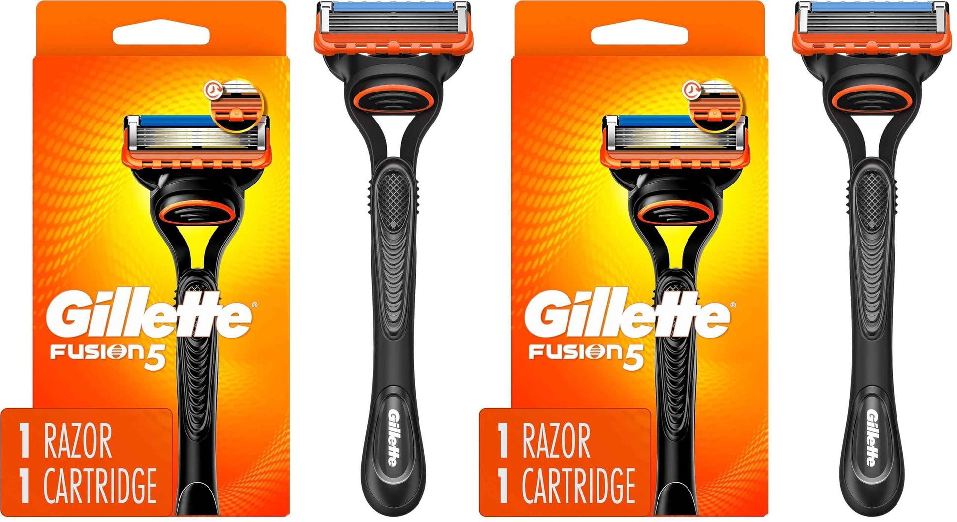 Gillette Fusion5 Men’s Razor Handle + 1 Blade Refill (Pack of 2)