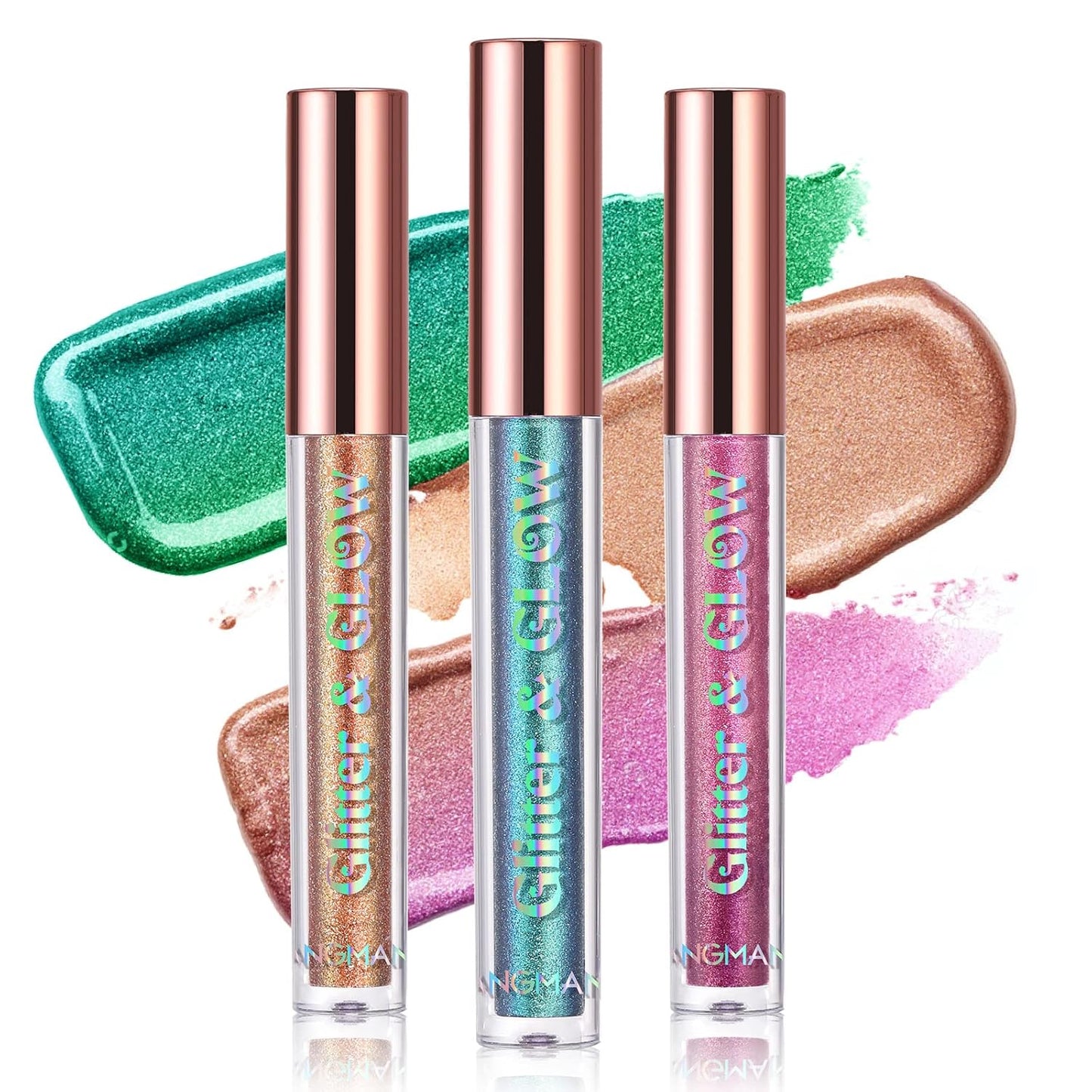 Liquid Glitter Eyeshadow Set - Multichrome Waterproof Shimmer | Long-Lasting Quick-Drying Makeup Kit (Magic Color)