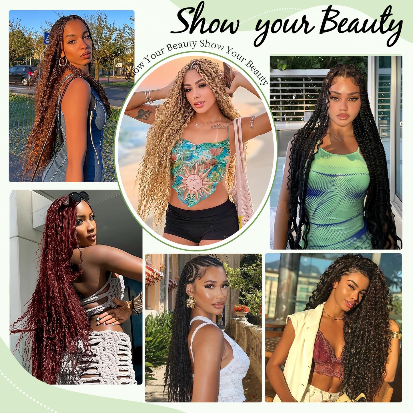 Human Braiding Hair for Boho Braids 120g 20 Inch 12A Deep Water Wave Bulk Human Hair Knotless Boho Braiding Curly 100% Virgin No Weft Extensions Bohemian Braids 3 Bundles/Pack Natural Color
