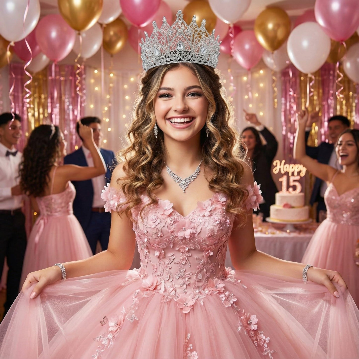 Silver Rhinestone Tiara for Women Wedding Pageant Prom Quinceanera