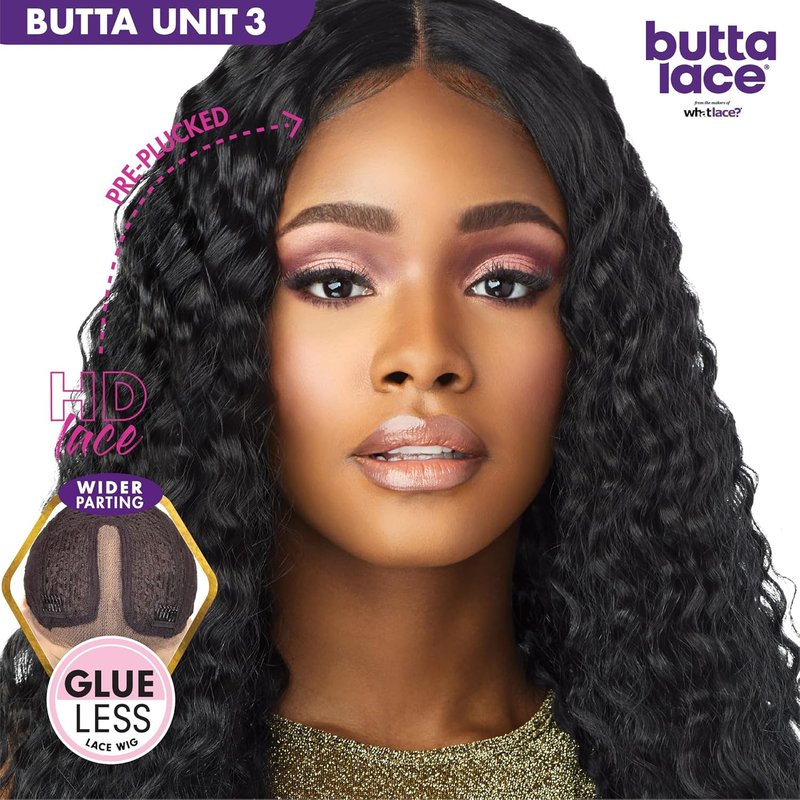 Sensationnel Butta Lace Wigs - Extra Wide 5-Inch Deep Parting Synthetic Lacefront | Light Blonde 613