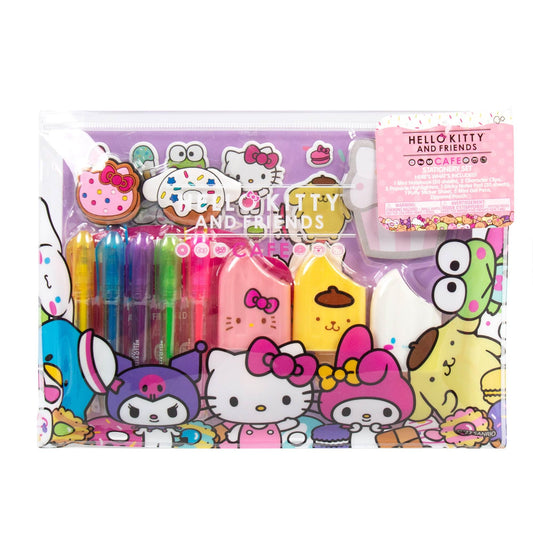 Horizon Group USA Hello Kitty & Friends Stationary Set, Cute School and Office Supplies, Sanrio Accessories, Kawaii Notebook, Squishy Stickers