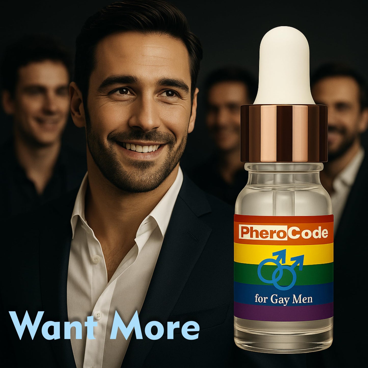 CopulinAndrone Gay Pheromone Cologne for Men Original 0.17 fl oz - 48-Hour Long Lasting Body Oil Crafted for Gay Men - Men's Cologne Perfume Pheromone Oil with Natural Orange Blossom and Sandalwood