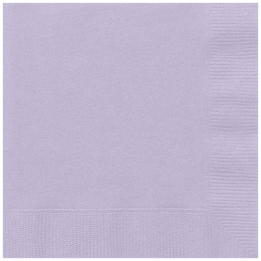 Lavender Solid Beverage Napkins - (Pack of 20) - Perfect for Birthdays, Weddings, Parties & Special Events