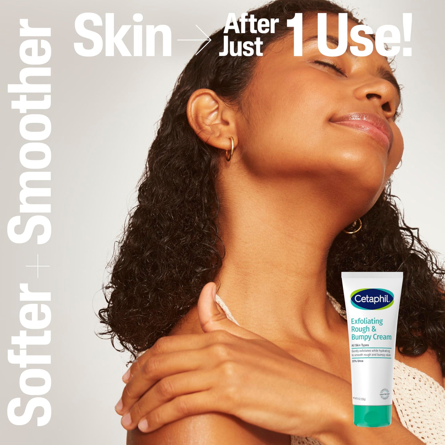 Cetaphil Rough & Bumpy Cream, 20% Urea, Gently Exfoliates, 8 oz
