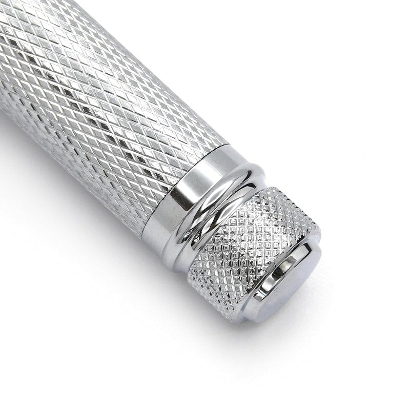 Edwin Jagger Classic Double Edge Safety Razor - Eco-Friendly Short Handle | Fits All DE Blades, Knurled Design